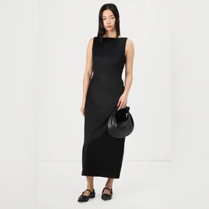 Abercrombie Black Satin Sculpt Dress